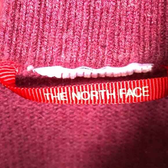 THE NORTH FACE Sweater 4 Button Turtleneck Cotton Wool Blend Plum Women's XS - Picture 7 of 16